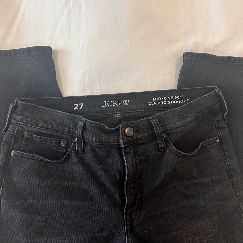J. Crew Women’s Black Classic Straight Jeans
